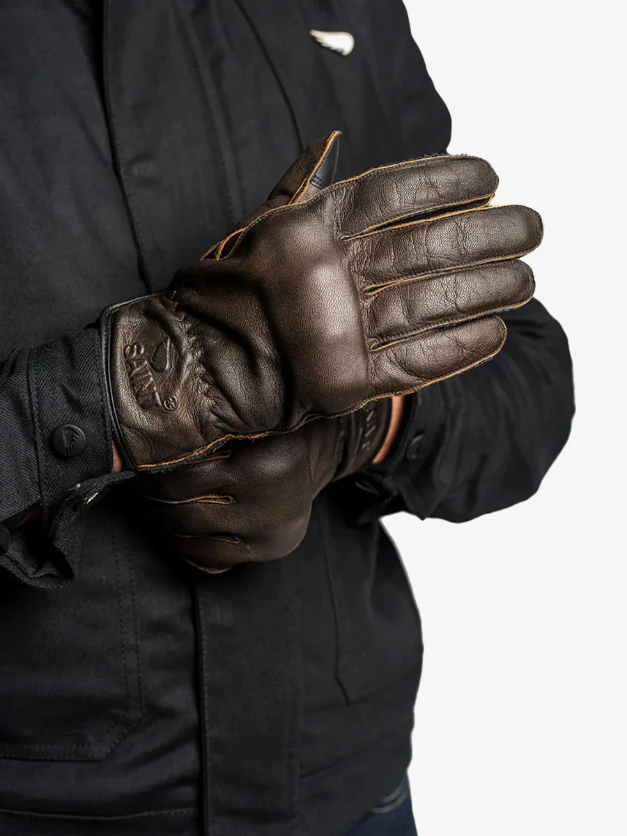 SA1NT Inside Out Gloves | Antique Brown - Image 4